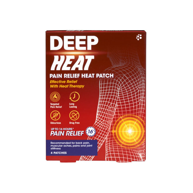 Deep Heat Pain Relief Heat Patch 4 Patches - British product