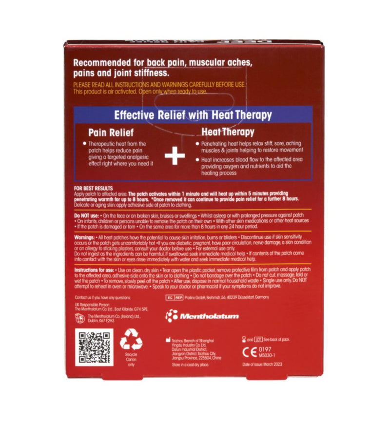 Deep Heat Pain Relief Heat Patch 4 Patches - British product