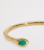 Monica Vinader gold vermeil onyx cuff bracelet, imported from the UK