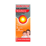 Nurofen children ibuprofen strawberry suspension 100ml, imported from the UK