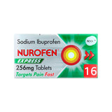 Nurofen Express Sodium Ibuprofen Tablets 256mg Pack 16, imported from the UK