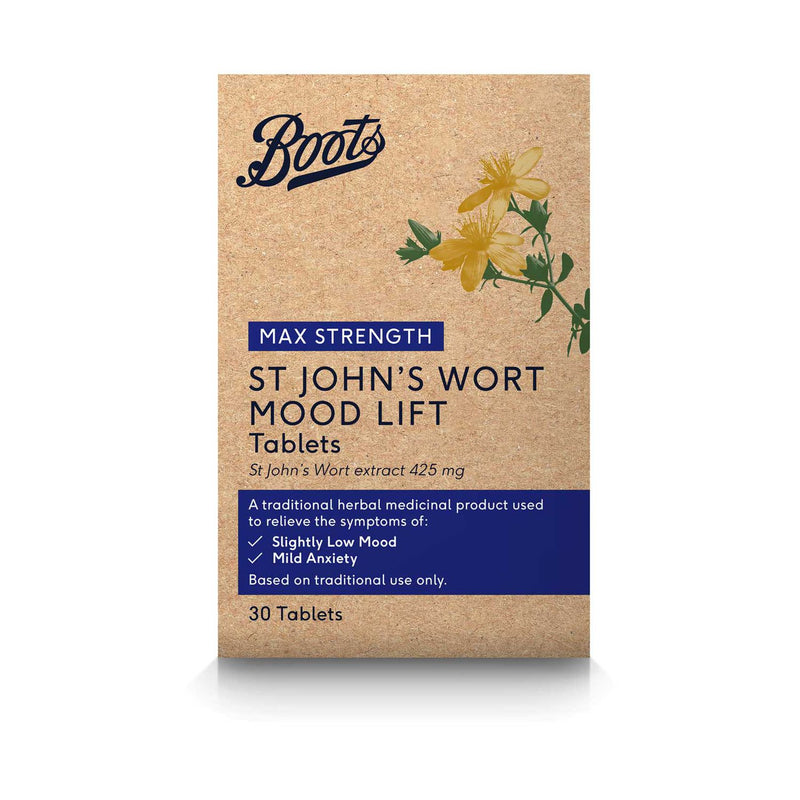 Boots Max Strength St John's Wort tablets 30 tablets - British product