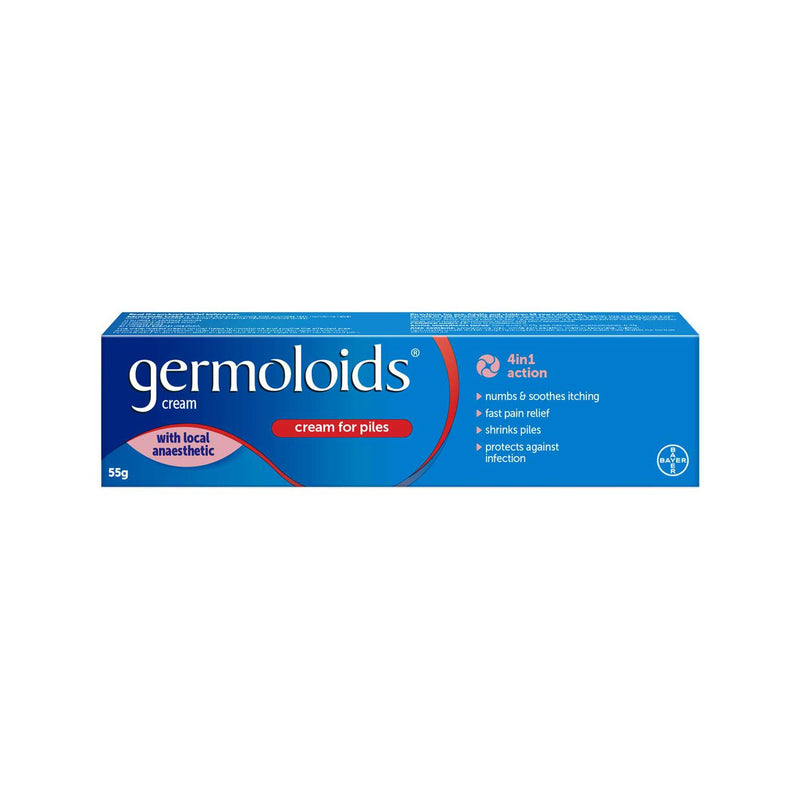 Germoloids Haemorrhoid Relief Cream Tube 55g, UK version