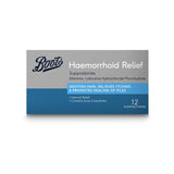 Boots Haemorrhoid Relief Suppositories 12 suppositories, UK version
