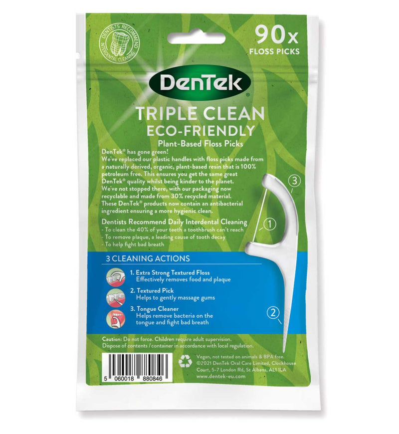 DenTek Triple Clean mint flavoured floss picks - British product