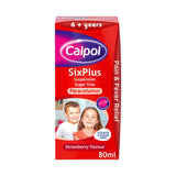Boots Calpol SixPlus Suspension Sugar Free Strawberry Flavour 6+ Years 80ml- Buy online at McGrocer