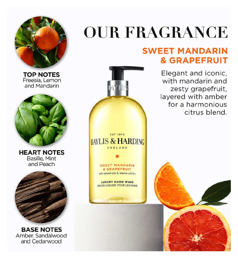 Baylis & Harding hand wash Sweet Mandarin 500ml - British product