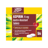Boots Pharmaceuticals aspirin gastro-resistant tablets 56 count - British product