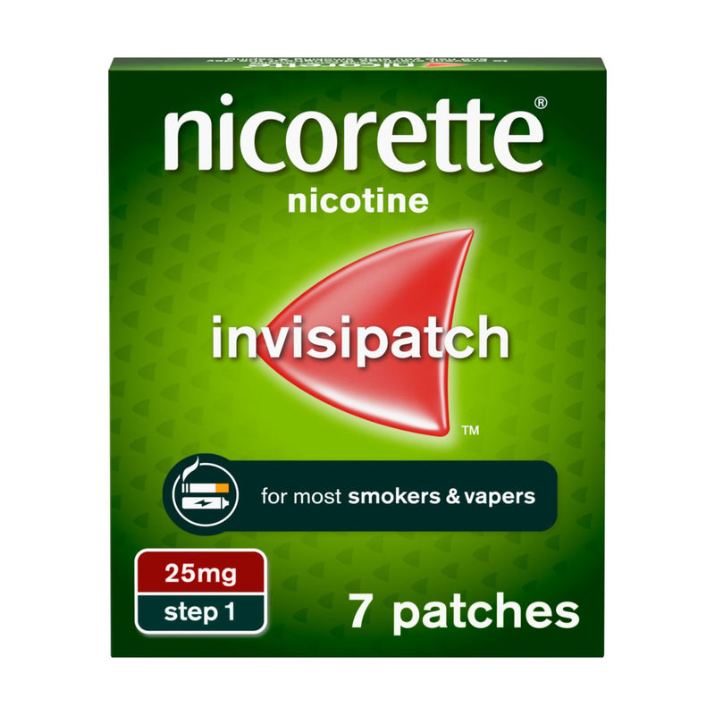 Nicorette Invisi 25mg patch 7 patches (British brand)