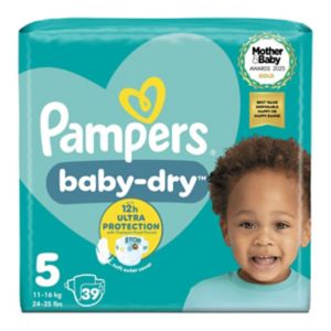 Pampers Baby-Dry Nappies Size 5 39 Pack 11-16kg