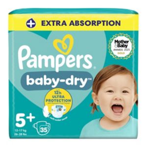 Pampers Baby-Dry Windeln Größe 5+ 35 Stück