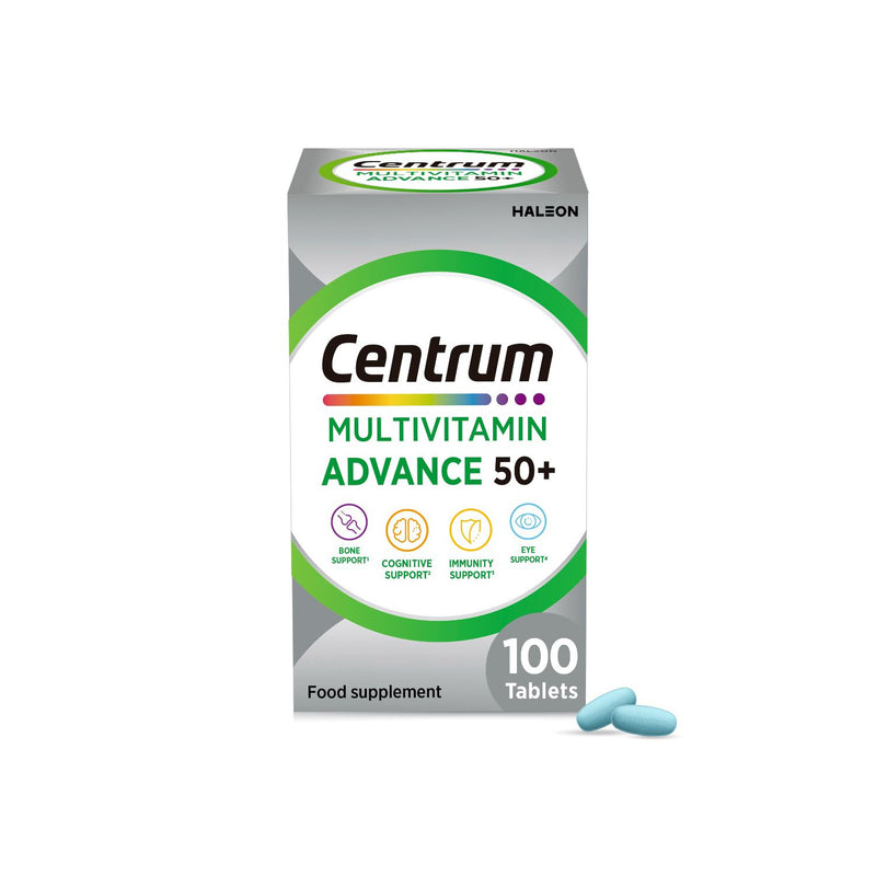 Centrum 50+ Multivitamins and Minerals 100 Tablets - British product