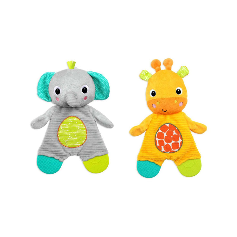 Bright Starts plush teether toy safari assortment - British product