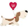 Sainsburys Valentines Patch Wooden Objet