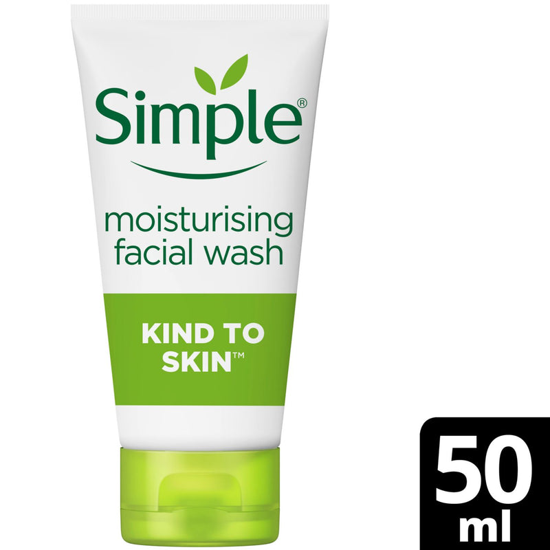 Simple Moisturising Facial Wash 50ml, UK version