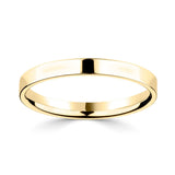 Costco UK Classic Flat Court Wedding Ring 18ct Yellow Gold 2.5mm- Buy online at McGrocer