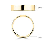 Costco 18ct yellow gold flat court wedding ring 5.0mm (British brand)