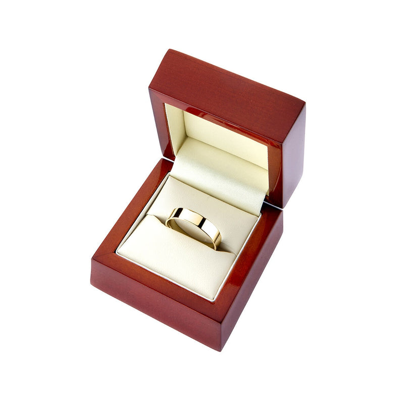 Costco 18ct yellow gold flat court wedding ring 5.0mm (British brand)