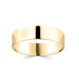 Costco UK Classic Flat Court Wedding Ring 18ct Yellow Gold 6.0mm- Buy online at McGrocer