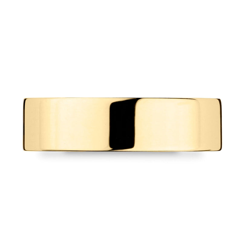 Costco 18ct yellow gold flat court wedding ring 6mm, UK version
