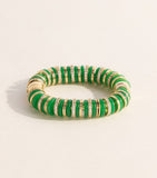 Eddie Borgo Lenox bracelet with jade malachite and crystal pave, imported from the UK