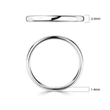 Costco 2.0mm classic court platinum wedding ring - British product
