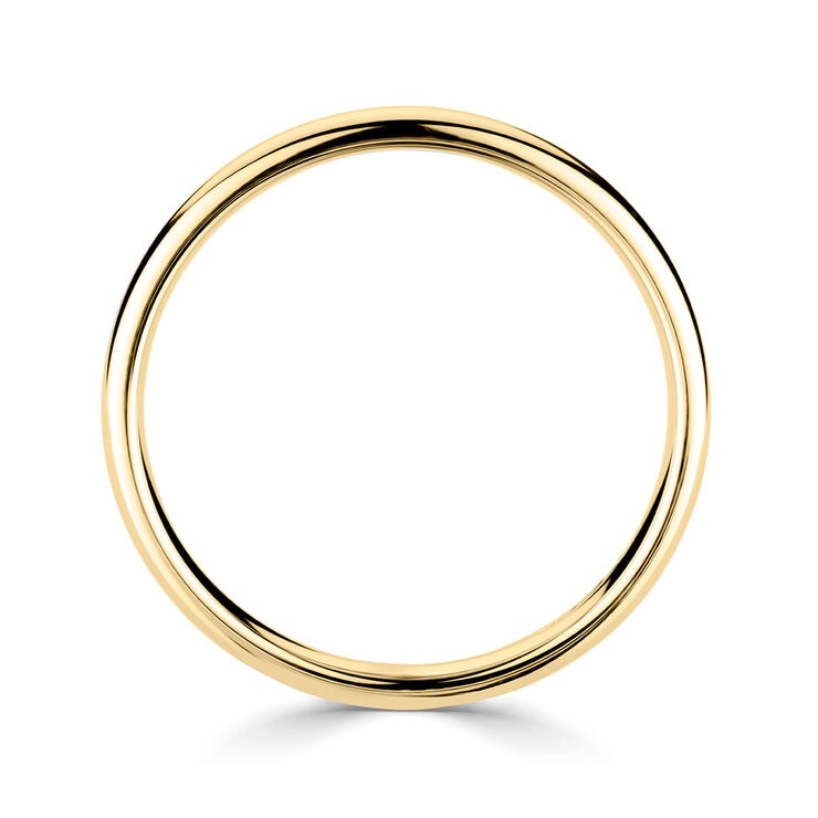 Costco 18ct yellow gold classic court wedding ring 2.5mm, imported from the UK