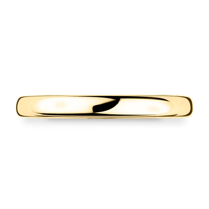 Costco 18ct yellow gold classic court wedding ring 2.5mm, imported from the UK