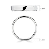 Costco Classic Court Wedding Ring 18ct White Gold 4.0mm, imported from the UK