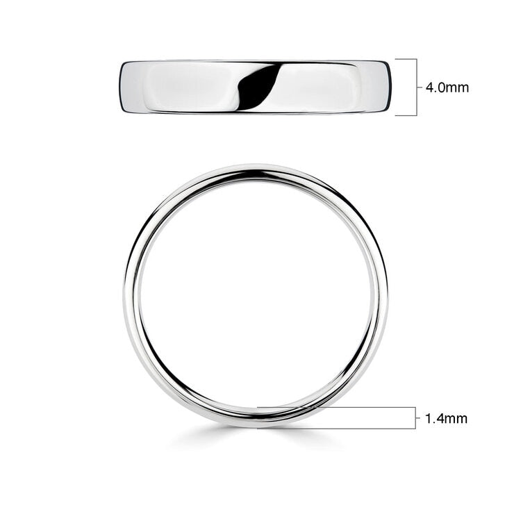 Costco platinum wedding ring classic court 4mm (British brand)