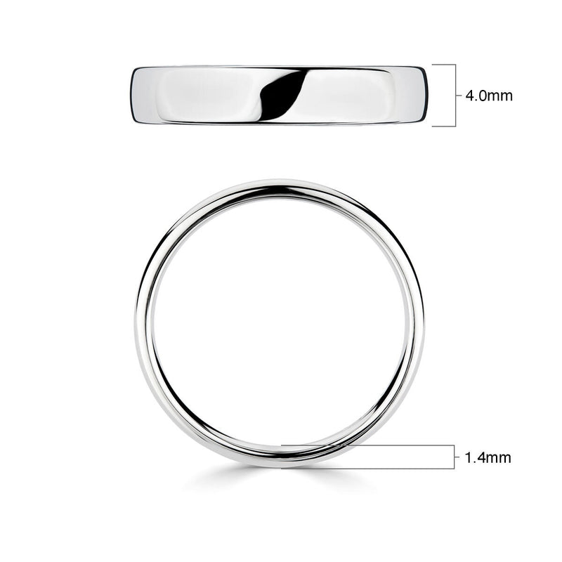 Costco platinum wedding ring classic court 4mm (British brand)