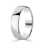 Costco 18ct white gold Classic Court wedding ring 6.0mm, imported from the UK