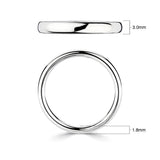 Costco Luxury Court wedding ring 18ct white gold 3.0mm, imported from the UK