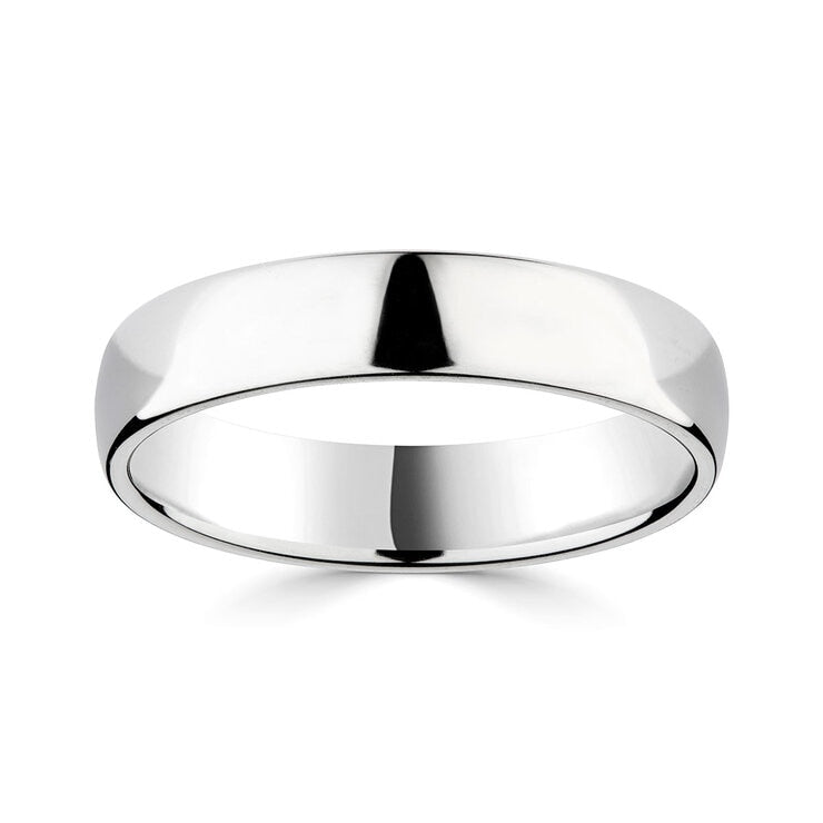 Platinum wedding ring luxury court style 5.0mm, UK version