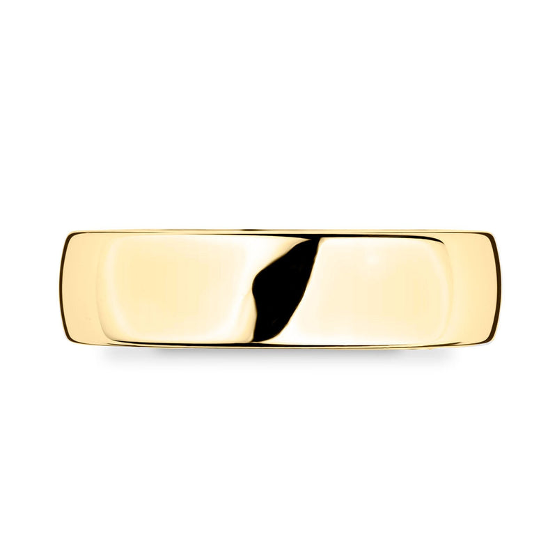 18ct yellow gold luxury court wedding ring 6mm (British brand)