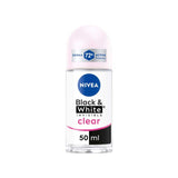 NIVEA Deodorant Roll-On Black & White 50ml, imported from the UK
