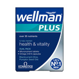 Vitabiotics Wellman Plus multivitamin Omega 3,6,9 56 tablets - British product