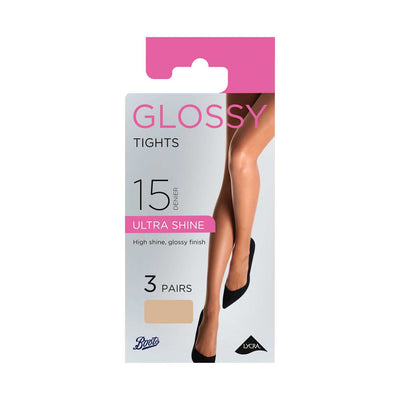 Boots Glänzende Strumpfhose Natural Tan 3er-Pack XL
