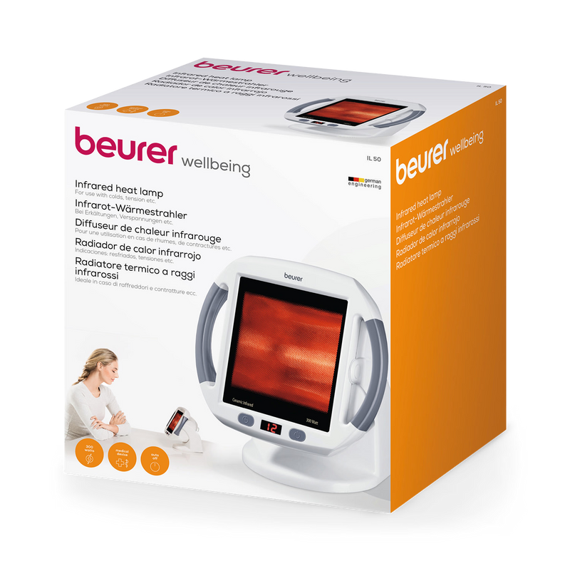 Beurer infrared lamp for colds and muscle strains 300w, imported from the UK
