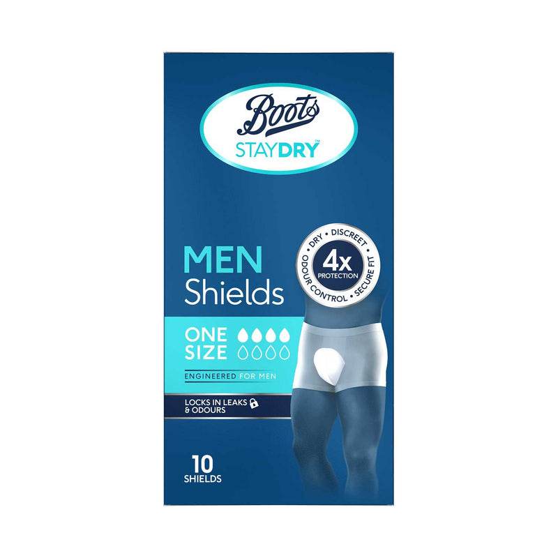Boots Staydry Men Normal Shields 10 - British product