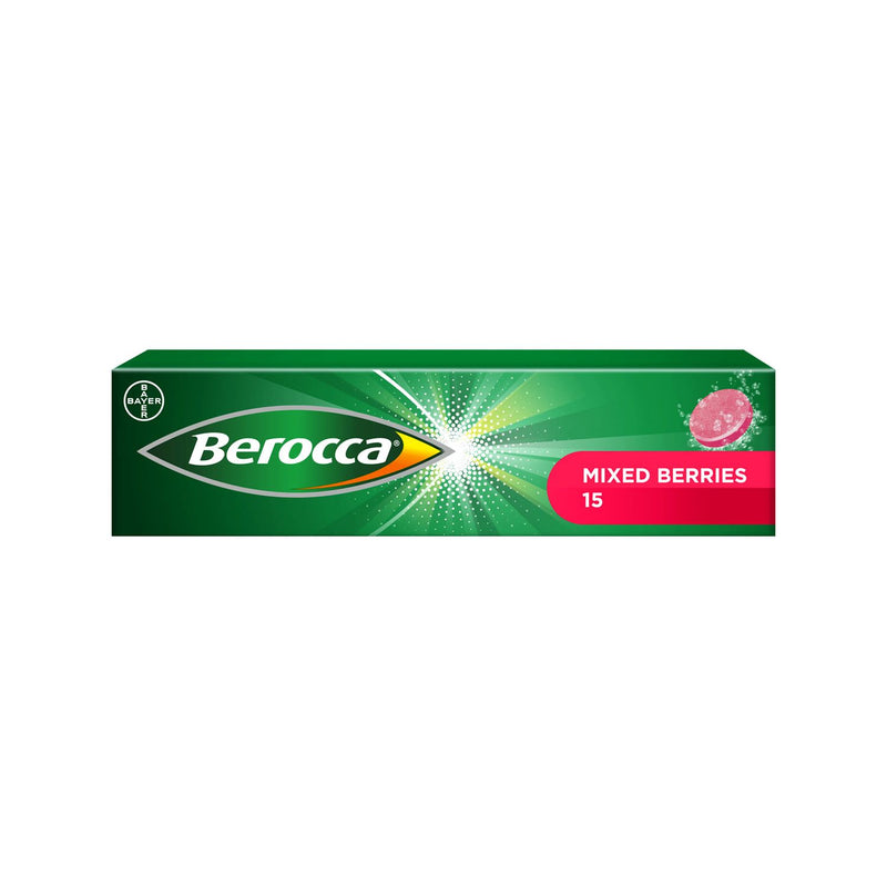 Berocca Energy Vitamin Tablets Mixed Berries 15 - British product