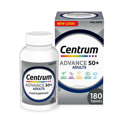 Boots Centrum Advance 50+ Multivitaminer & Mineraler 180 tabletter- Kjøp online hos McGrocer