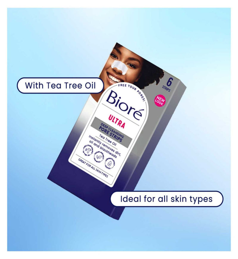 Bioré Ultra Deep Cleansing pore strips 6 nose strips, imported from the UK