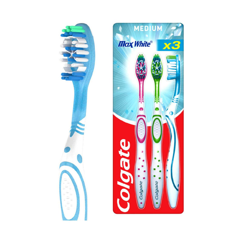 Colgate whitening toothbrush medium 3 pack - British product