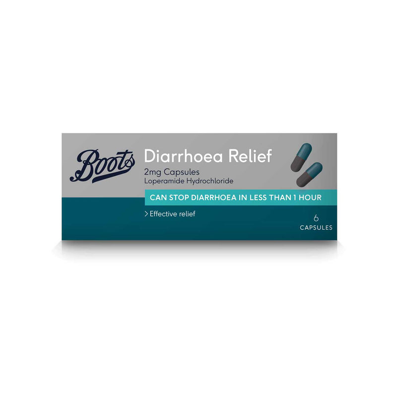 Boots Diarrhoea Relief 2 mg Capsules 6 Pack - British product