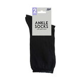 Boots ultralight cotton ankle socks black 2 pair pack - British product