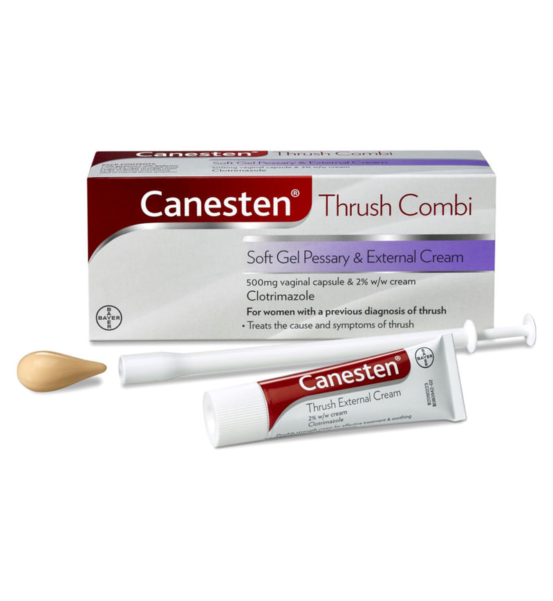 Canesten Thrush Combi soft gel pessary and cream, UK version