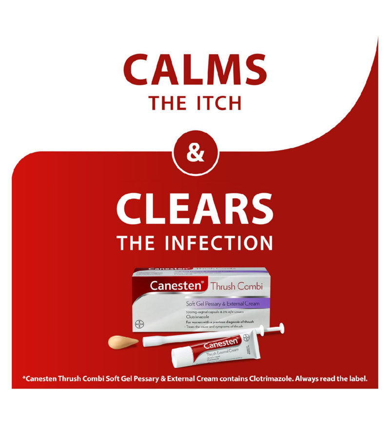 Canesten Thrush Combi soft gel pessary and cream, UK version