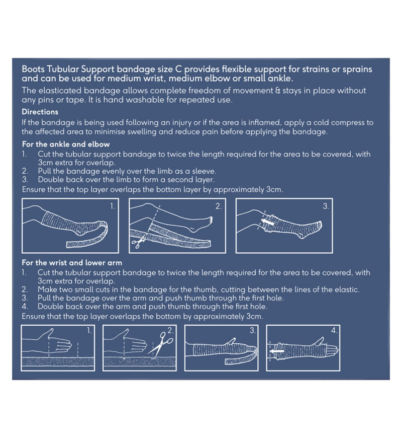 Boots Tubular Support Bandage Size C - British product