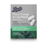 Boots mucus cough cold relief tablets 16 count - British product